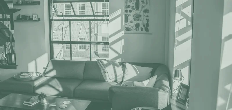 Wohnraum im Morgenlicht